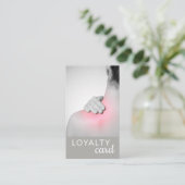 Moderne Elegante Massage Therapist Foto Loyalität Treuekarte (Stehend Vorderseite)