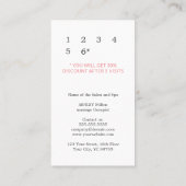 Moderne Elegante Massage Therapist Foto Loyalität Treuekarte (Rückseite)