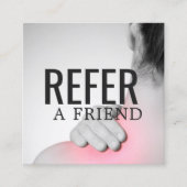 Moderne Elegante Massage Therapist Foto-Referenz Empfehlungskarte (Vorderseite)