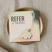 Moderne Elegante Massage Therapist Foto-Referenz Empfehlungskarte