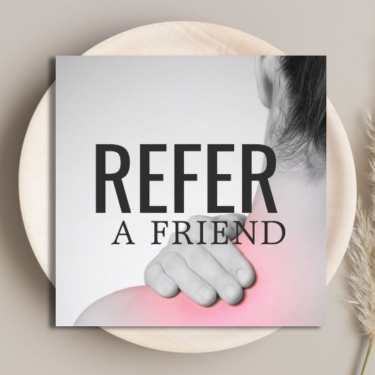 Moderne Elegante Massage Therapist Foto-Referenz Empfehlungskarte