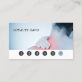 Moderne elegante Massage Therapist Loyalty Card Treuekarte (Vorderseite)