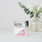 Moderne Elegante Massage Therapist Referentin Card Empfehlungskarte (Stehend Vorderseite)