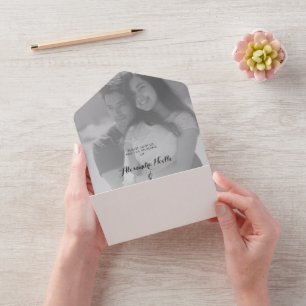 Moderne elegante, maßgeschneiderte Hochzeit Alles All In One Einladung