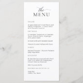 Moderne elegante Menükarte (Vorderseite)