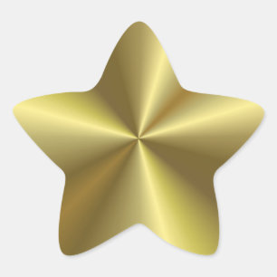 Moderne elegante metallische Optik Gold Blanko Vor Stern-Aufkleber