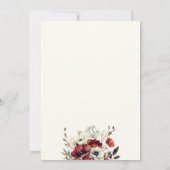 Moderne Elegante Minimal Blumen Graduierungsparty Einladung (Rückseite)