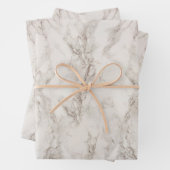 Moderne Elegante Minimal Graue Marmorsteinstruktur Geschenkpapier Set (Beispiel)
