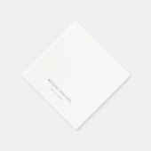 Moderne Elegante Minimal Paare Namen Hochzeit Serviette (Ecke)
