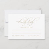 Moderne elegante Minimal White RSVP Karte (Vorderseite)