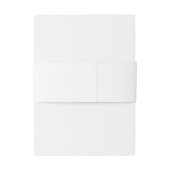 Moderne Elegante Minimal Wreath Wedding Einladungsbanderole (Rückseitenbeispiel)