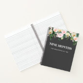 Moderne Elegante Minimale Blume Schwangerschaftsge Notizblock (Innenseite)