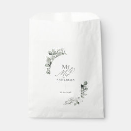 Moderne elegante minimale botanische Eukalyptus Geschenktütchen