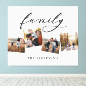 Moderne elegante minimale Foto Collage personalisi Leinwanddruck (Insitu (Holzboden))