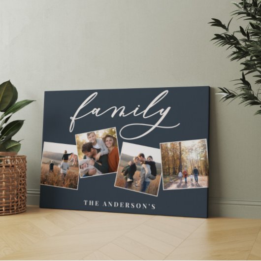 Moderne elegante minimale Foto Collage personalisi Leinwanddruck