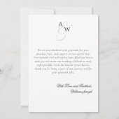 Moderne Elegante Minimale Foto Hochzeit Dankeskarte (Rückseite)