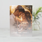 Moderne Elegante Minimale Foto Hochzeit Einladung (Stehend Vorderseite)