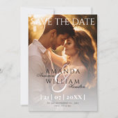 Moderne Elegante Minimale Foto Hochzeit Save The Date (Vorderseite)