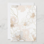 Moderne elegante minimale neutrale Frauen zum Gebu Einladung (Rückseite)