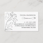 Moderne elegante minimale Schwarz-Creme-Beige-Farb Visitenkarte (Vorderseite)