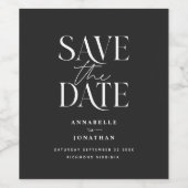 Moderne, elegante, minimale Skripthochzeit Weinetikett (Einzelnes Label)