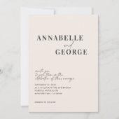 Moderne elegante minimale Typografie schwarzweiß (Vorderseite)