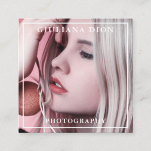 Moderne, elegante minimale und einfache Fotografie Quadratische Visitenkarte