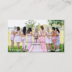 Moderne, elegante minimale und einfache Fotografie Visitenkarte