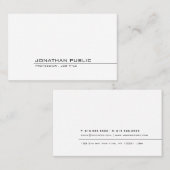 Moderne elegante Minimalistic Schablone beruflich Visitenkarte (Vorne/Hinten)