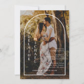 Moderne Elegante Minimalistisch Arch 2 Foto Hochze Einladung (Vorderseite)