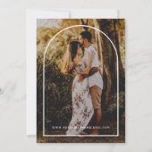 Moderne Elegante Minimalistisch Arch 2 Foto Hochze Einladung (Rückseite)