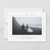 Moderne Elegante Minimalistisch Save the Date Post (Vorderseite)