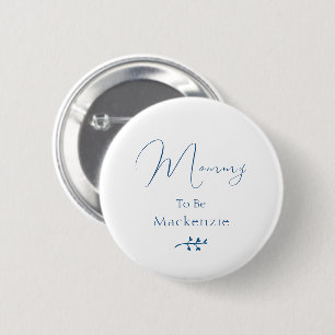 Moderne Elegante Minimalistische Babyparty für wer Button