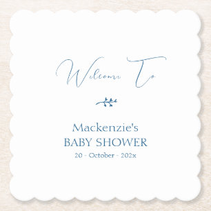 Moderne Elegante Minimalistische Babyparty Untersetzer