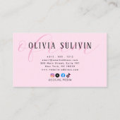 Moderne Elegante Minimalistische Berufliche REISE Visitenkarte (Rückseite)