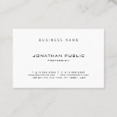 Moderne Elegante Minimalistische Berufliche Schlic Visitenkarte (Rückseite)