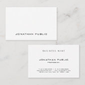 Moderne Elegante Minimalistische Berufliche Schlic Visitenkarte (Vorne/Hinten)