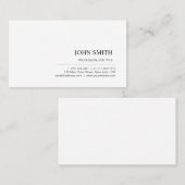 Moderne Elegante Minimalistische Berufliche Schlic Visitenkarte (Vorne/Hinten)