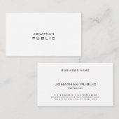 Moderne Elegante Minimalistische Berufliche Schlic Visitenkarte (Vorne/Hinten)