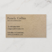 Moderne Elegante Minimalistische Berufliche Schrif Visitenkarte (Rückseite)