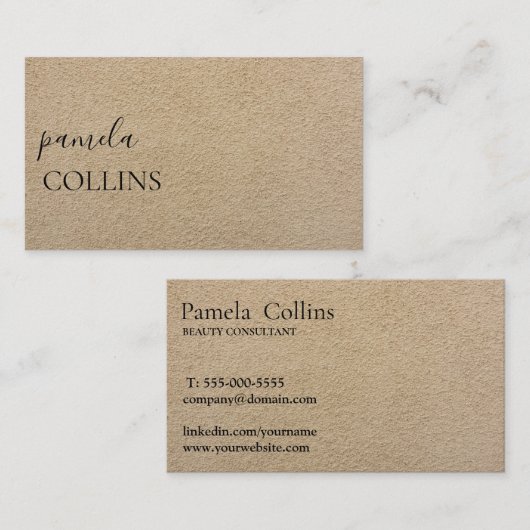 Moderne Elegante Minimalistische Berufliche Schrif Visitenkarte (Vorne/Hinten)