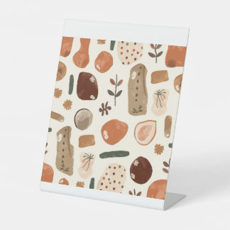 Moderne elegante minimalistische Boho-Kunstgestalt Sockelschild