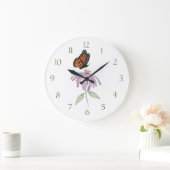 Moderne Elegante Minimalistische Butterfly Große Wanduhr (Zuhause)