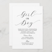 Moderne, elegante Minimalistische Darstellung des Einladung (Vorne/Hinten)