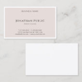 Moderne Elegante minimalistische Design Moderne Vo Visitenkarte (Vorne/Hinten)