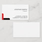 Moderne elegante minimalistische Design-Trend-Plai Visitenkarte (Vorne/Hinten)