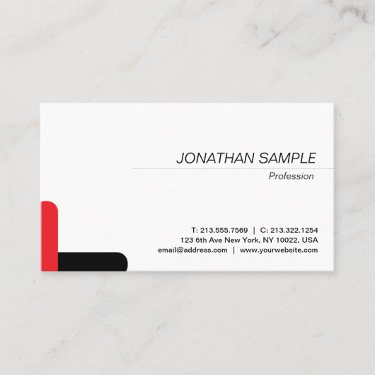 Moderne elegante minimalistische Design-Trend-Plai Visitenkarte (Vorderseite)