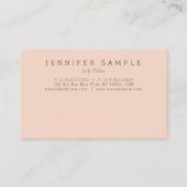 Moderne elegante minimalistische Designvorlage Visitenkarte (Rückseite)