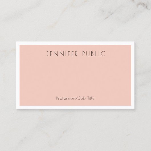 Moderne, elegante Minimalistische Designvorlage Visitenkarte (Vorderseite)