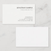 Moderne elegante minimalistische, einfache Designv Visitenkarte (Vorne/Hinten)